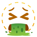 faccina tratteggiata + faccina che vomita