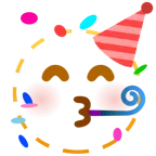 faccina tratteggiata + faccina che festeggia