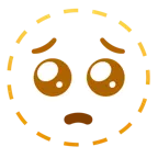 faccina tratteggiata + faccina supplichevole