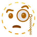 faccina tratteggiata + faccina con monocolo