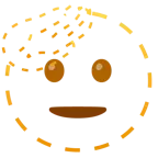 faccina tratteggiata + faccina che fa il saluto