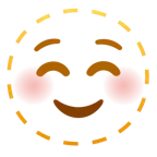 faccina tratteggiata + faccina sorridente