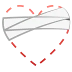 faccina tratteggiata + cuore guarito